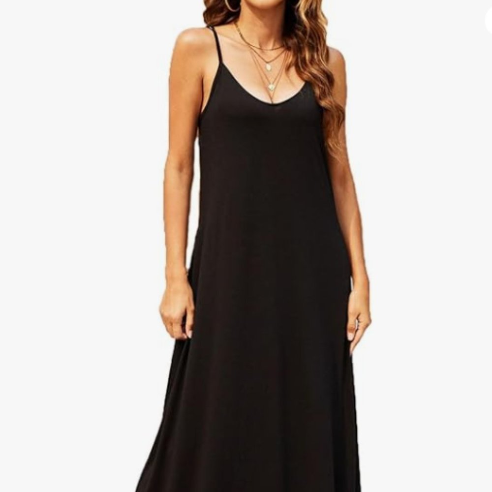 OURS Black Large Maxi Dress